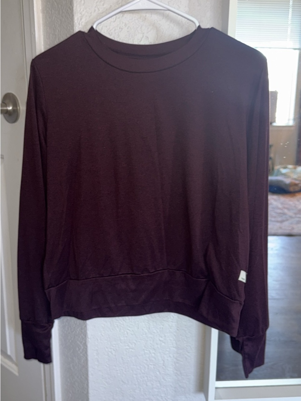 Vuori Women's Crewneck Sweater in Deep Plum
